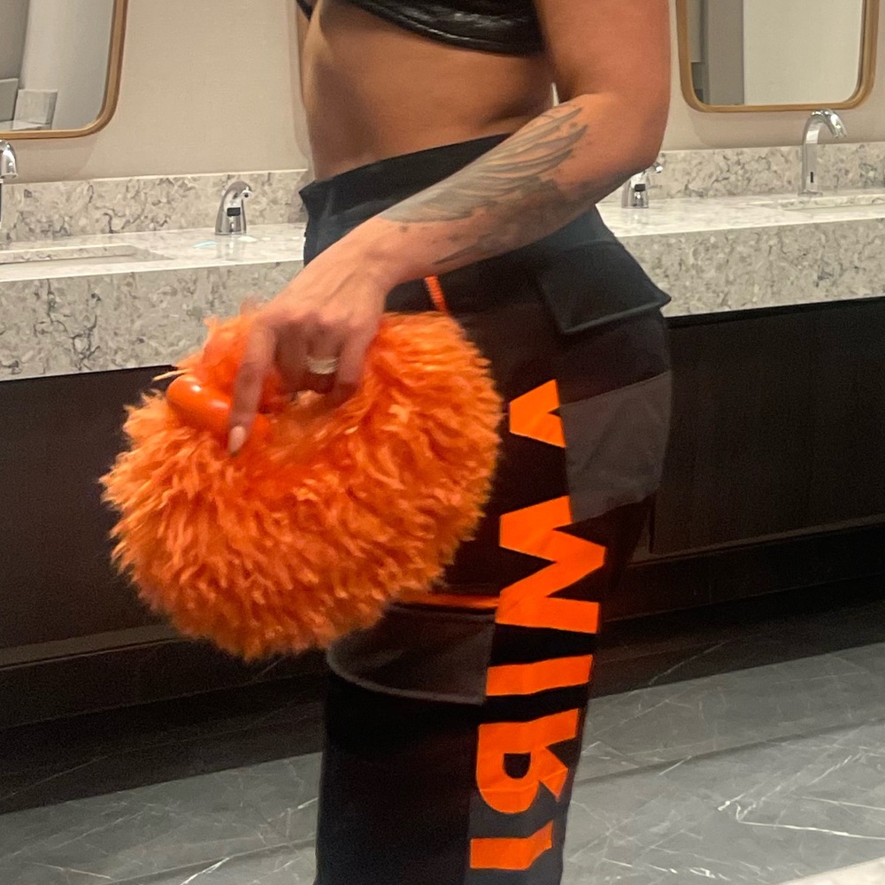 Orange Fur Bag